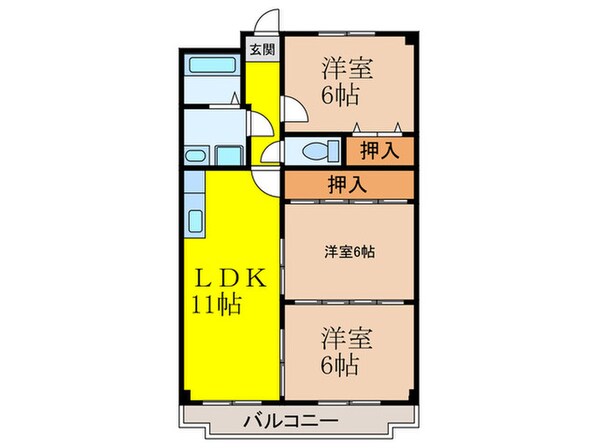 エントピア那珂川の物件間取画像